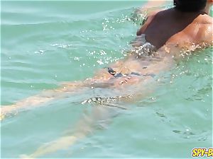enormous udders first-timer Beach cougars - spycam Beach vid